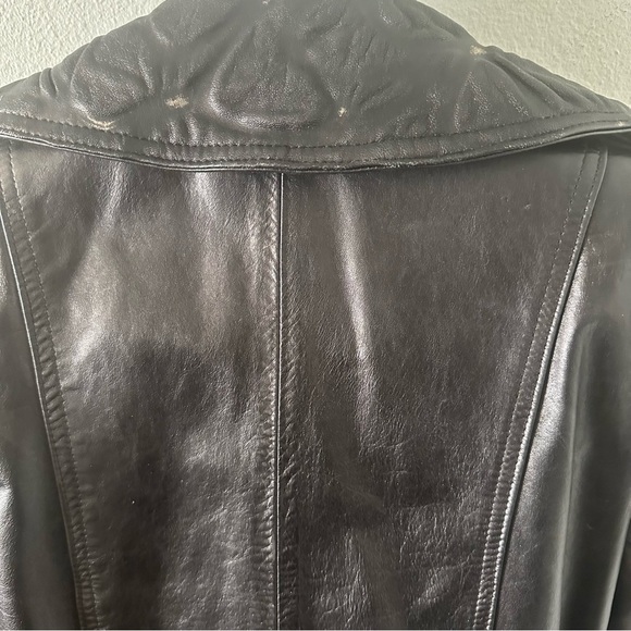 KAPTAIN BUBBLE Coat Mens M Rare Vintage Black Leather - Picture 6 of 10